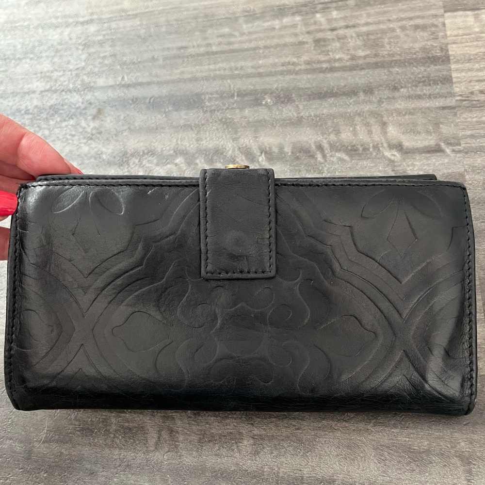 HOBO black embossed wallet